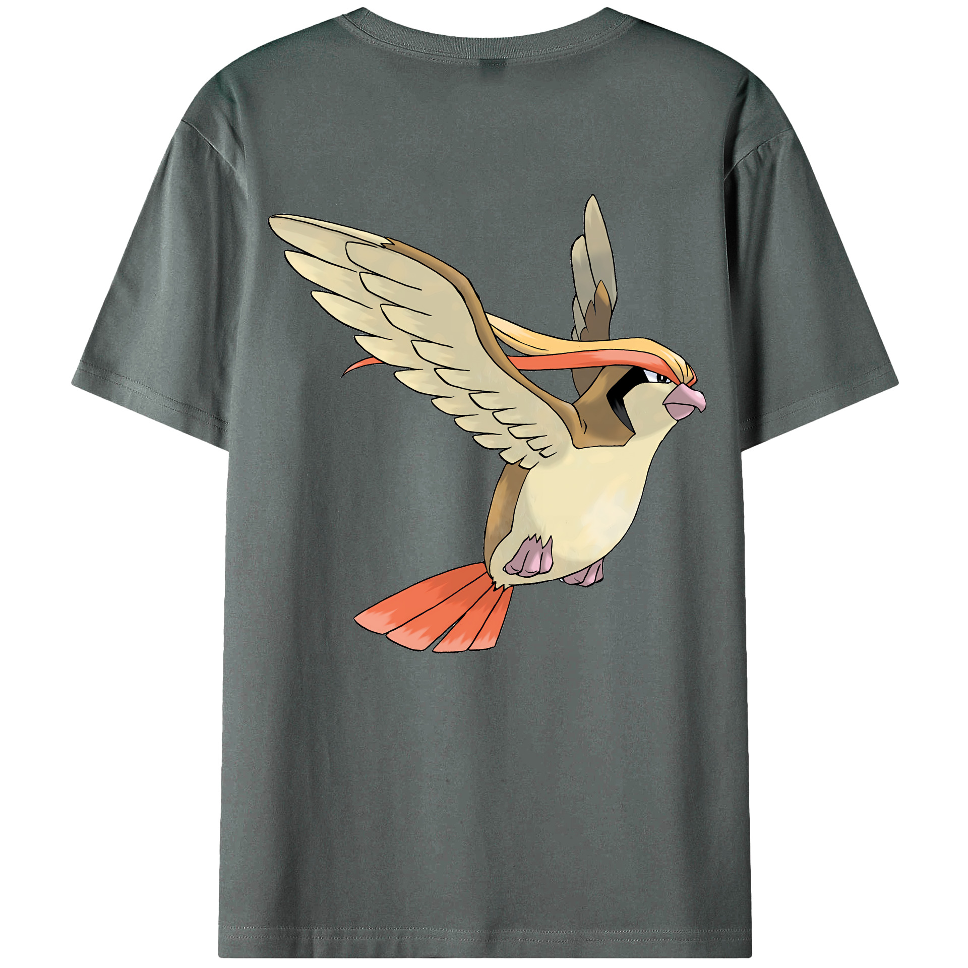 （画像用） ポケットモンスター Pokémon 綿100％ メンズ半袖Tシャツ（バックプリント） 通気性